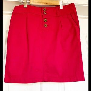 Used Terranova Bright Pink Button Up Denim Skirt Size Small